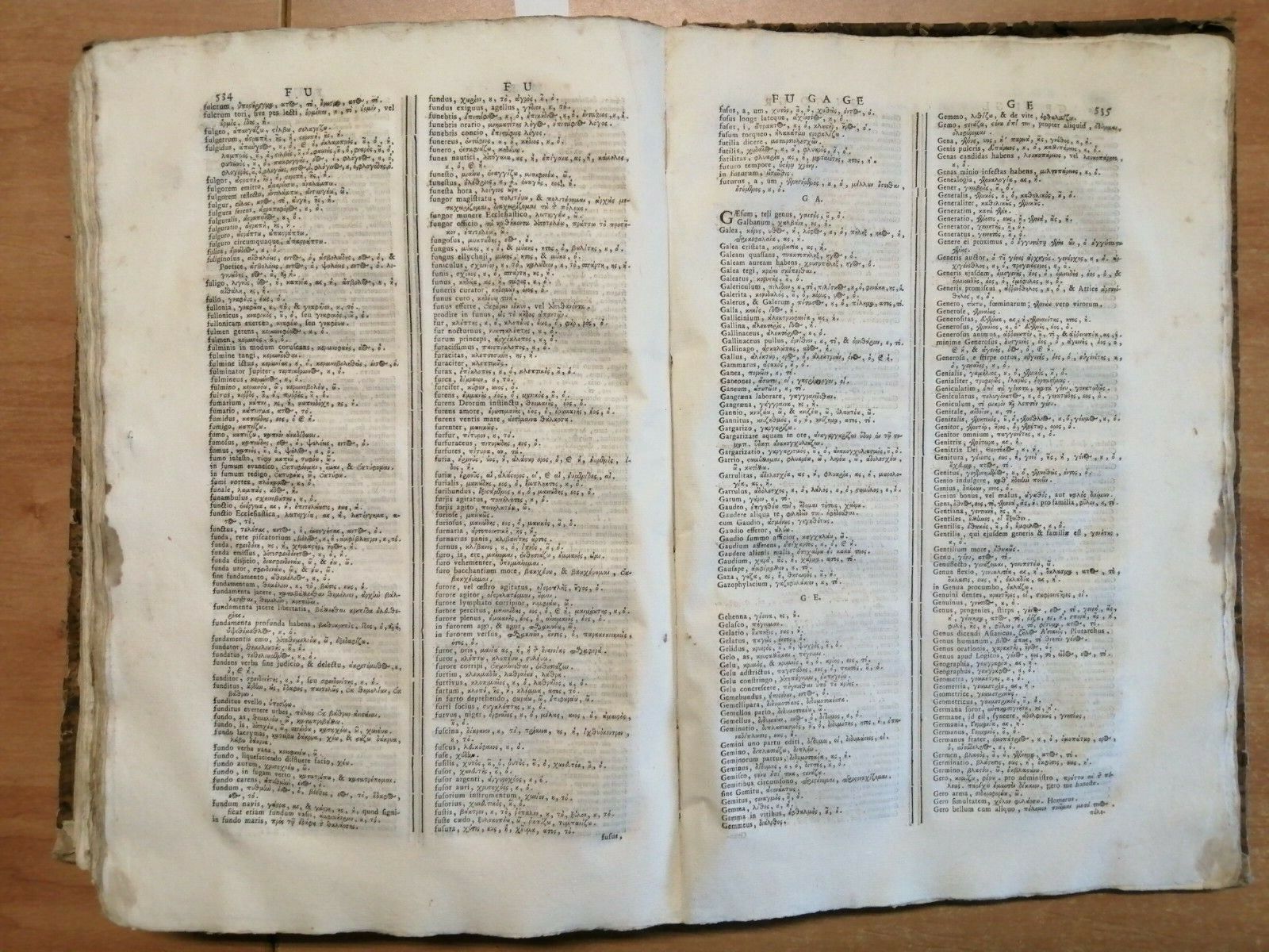CORNELII SCHREVELII - LEXICON MANUALE GRAECO-LATINUM 1752 PATAVII MANFRE\'(