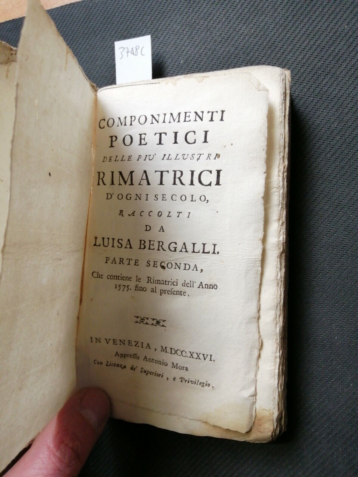 1726 Luisa Bergalli - COMPONIMENTI POETICI delle pi illustri rimatrici (37